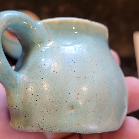 Rare Pisgah Forest Pottery Mini Covered Sugar Bowl and Creamer Set - Picture 15 of 16